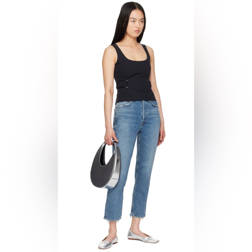 AGOLDE Riley High Rise Straight Crop in Frequency size 24